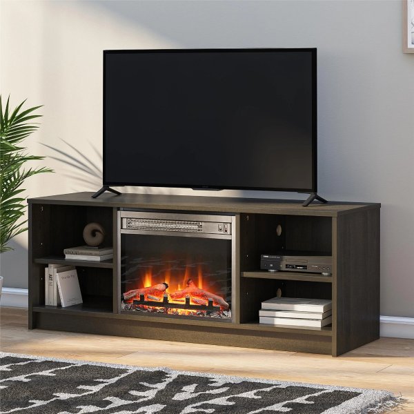 Fireplace TV Stand for TVs up to 55", Espresso