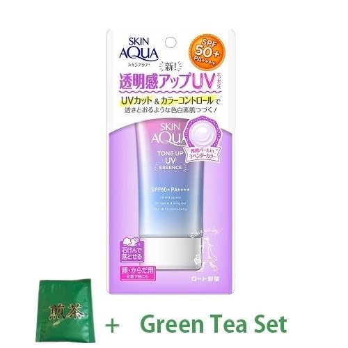 Skin Aqua Rohto New Sunscreen Tone Up UV Essence SPF50+^PA++++ 50ml (Green Tea Set)