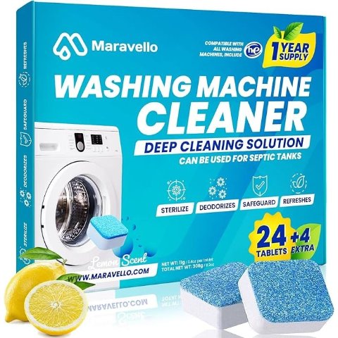 Maravello 洗衣机清洁剂28 片 可用14个月