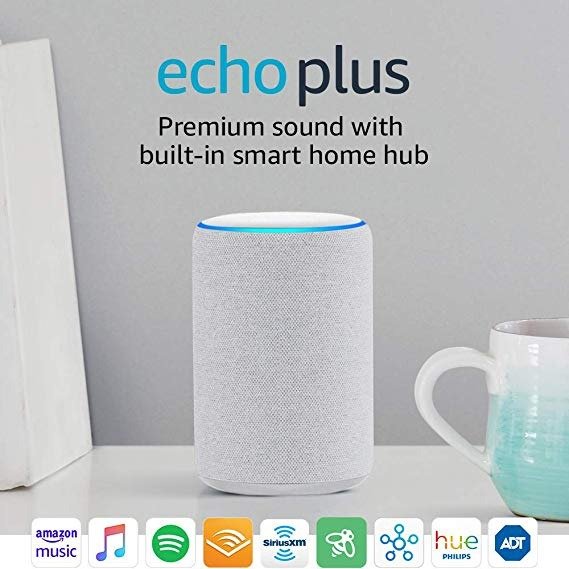 Echo Plus (2nd Gen) - Premium sound with built-in smart home hub - Sandstone