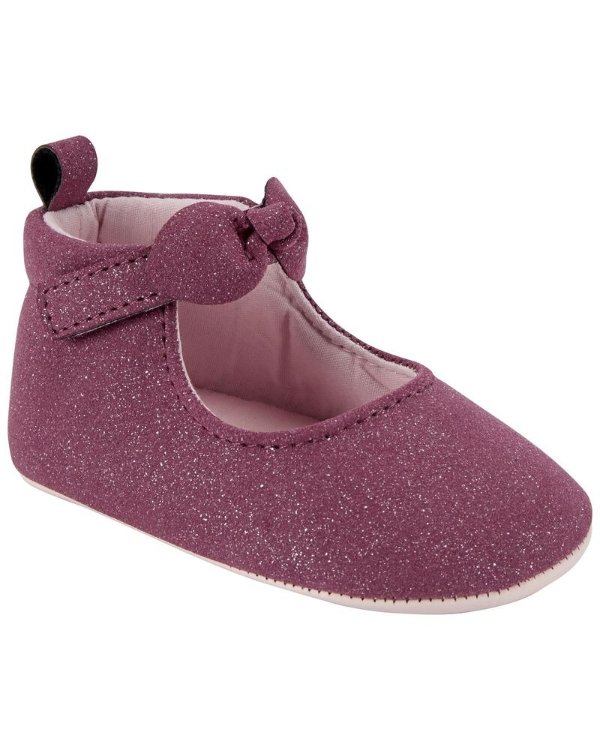 Shimmer Bow Mary Jane Shoes