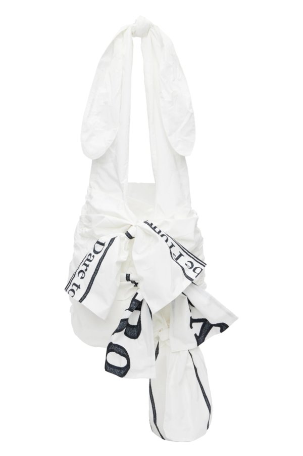 White Ruched Training Tote