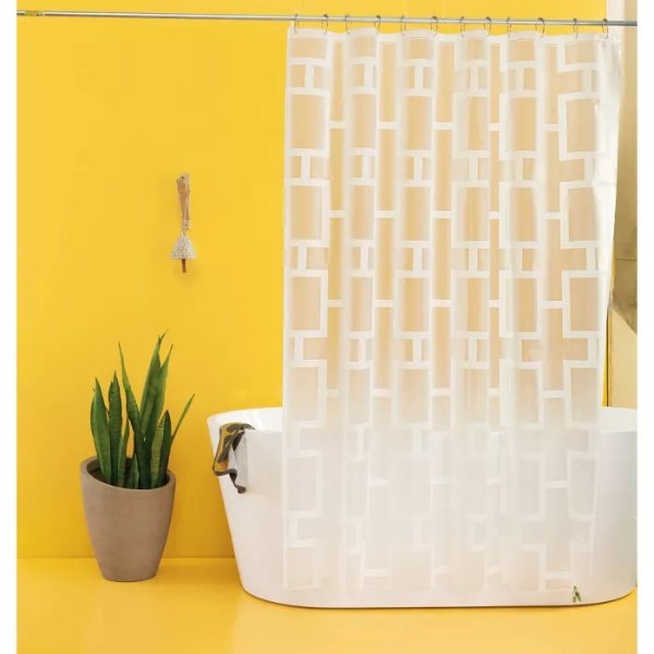 Grid Shower Curtain White - Room Essentials&#8482;