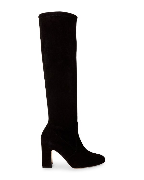 Black Milla Knee-High Suede Boots