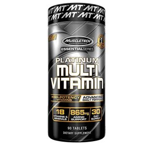 MuscletechAdvanced Daily Multivitamin for Men & Women, Includes Amino Acids, 18 Vitamins & Minerals (100% Daily Vitamins A, C, D, E, B6 & B12), 90 Count