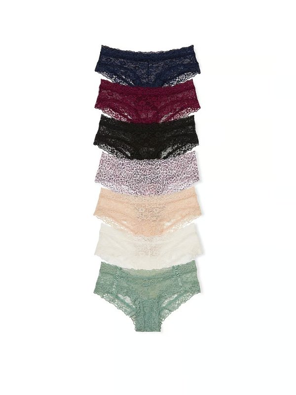 7-Pack Lace Cheeky Panties