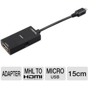 Inveo Audio/Video Adapter MHL to HDMI (15cm Dongle) w/ 11 pin to 5 pin Adapter - I14-43126