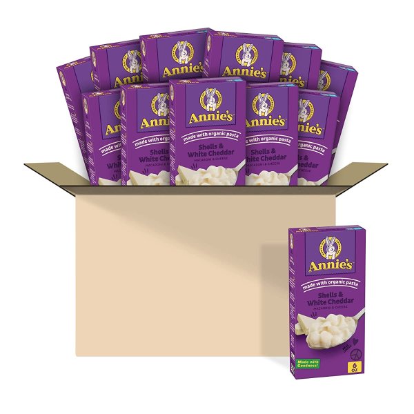 Annie's Shells & White Cheddar Macaroni and Cheese, 6 oz (Pack of 12)