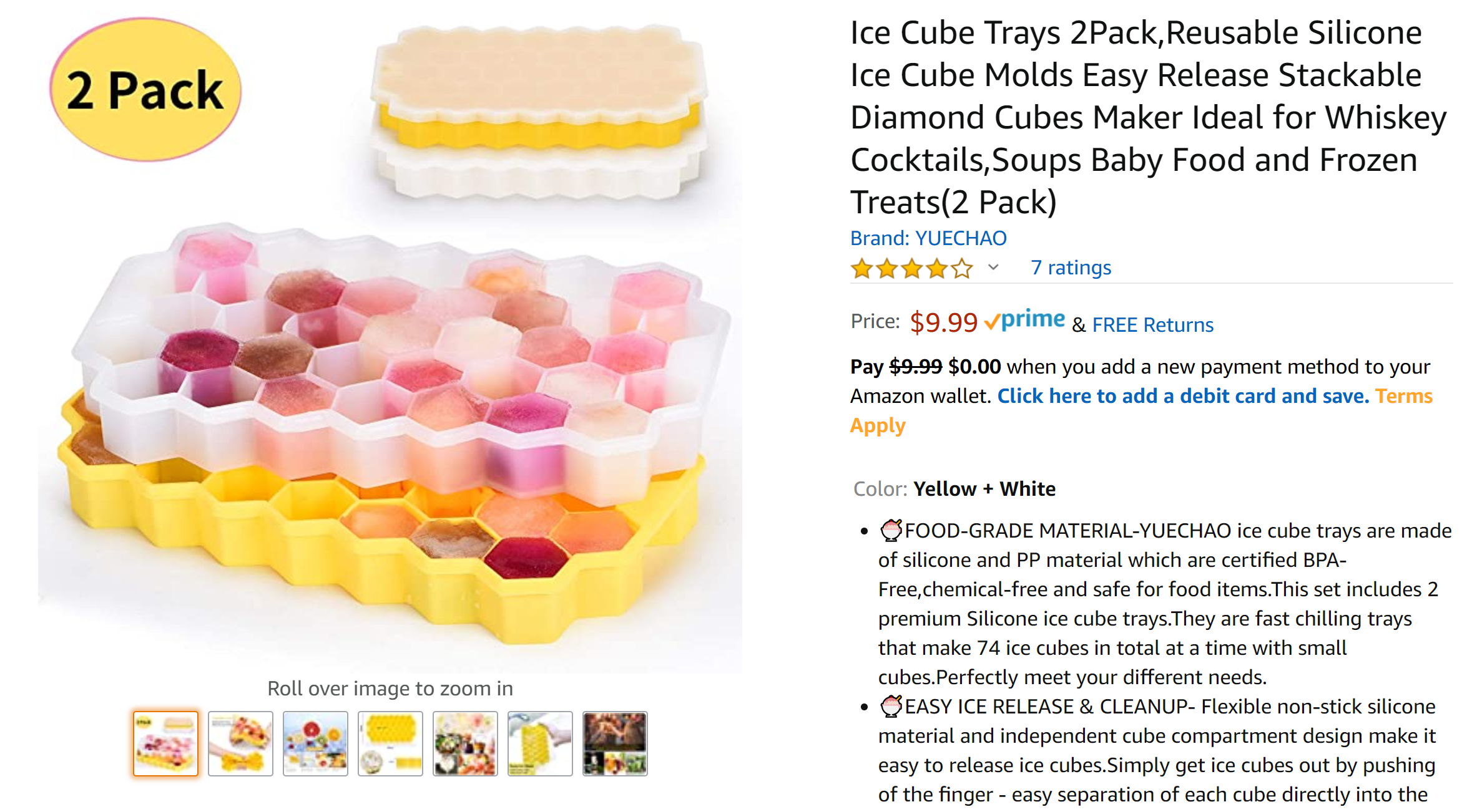 硅胶制冰格 Ice Cube Trays 2Pack
