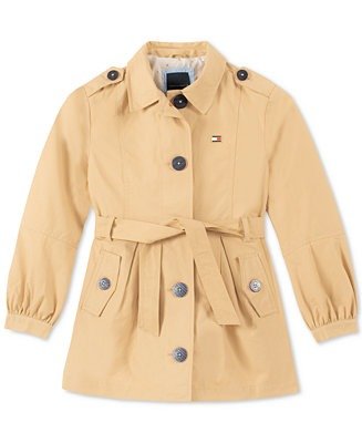 Toddler Girls Belted Trench Coat