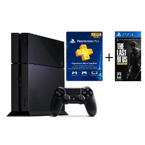 PlayStation 4 The Last of Us Remastered 500GB Bundle with Free PlayStation Plus 1 Year Membership Code