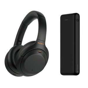 Sony WH-1000XM4 蓝牙降噪耳机 + 20000mAh充电宝 + 清洁布套装