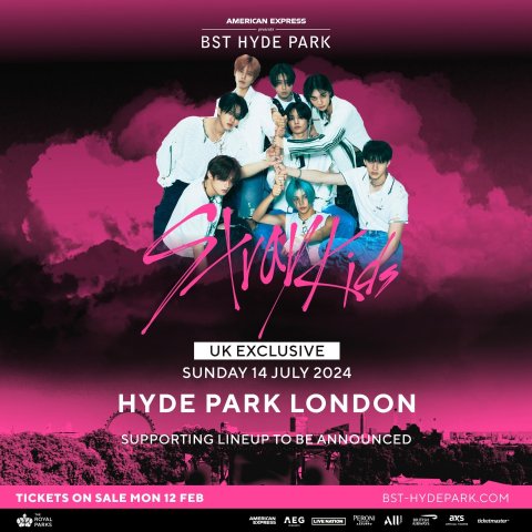 票价£111.85起！2024海德公园音乐节 Stray Kids 官宣加盟！ K-pop 粉丝别错过