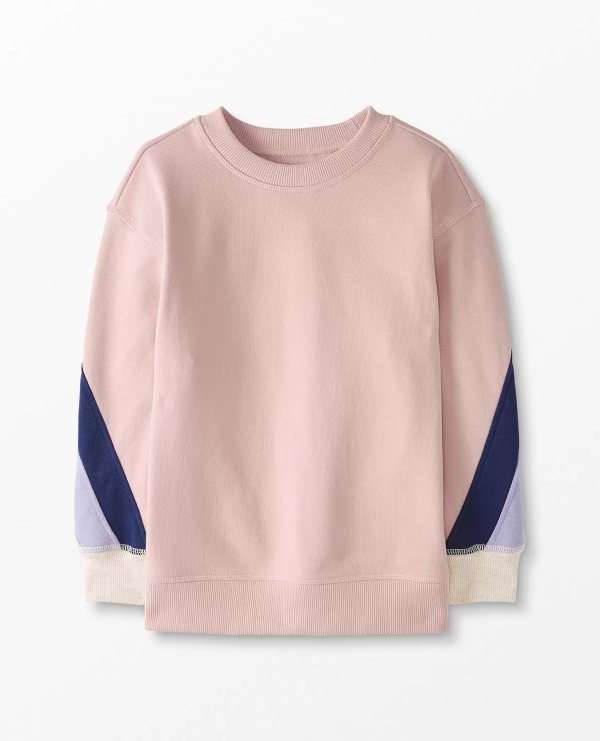 Colorblocked Crewneck Sweatshirt In French Terry