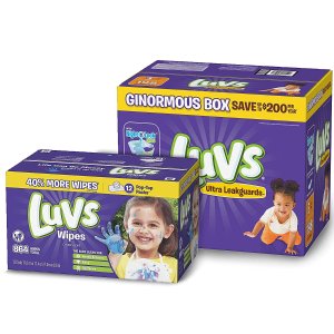 Luvs Ultra Leakguards 婴儿纸尿布+ 婴儿湿巾864张