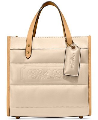 Field Tote 22 With Colorblock Leather And Coach Badge