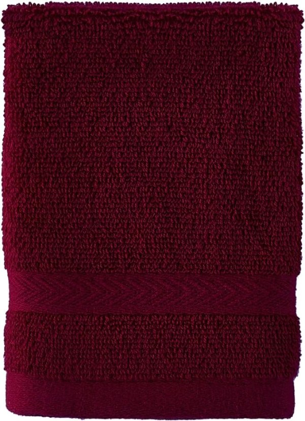 Modern American Solid Wash Cloth, 13 X 13 Inches, 100% Cotton 574 GSM (Tawny Port)