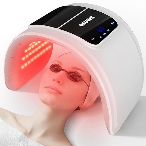 Red-Light-Therapy-Mask, Led Light Therapy for Face, 7 Colors Led Face Mask Facial Led Light Therapy Tool Skin Care Equipment at Home, Facial Neck Body Hand Beauty Mask