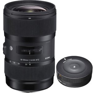 Sigma AF 18-35mm f/1.8 DC HSM ART Lens + USB Dock for Nikon