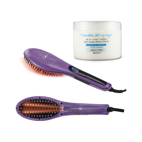 Straightening Brush With 5N1 Repair Hair Mask Treatment