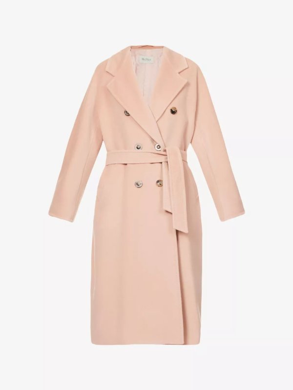 Madame double-breasted wool and cashmere-blend coat