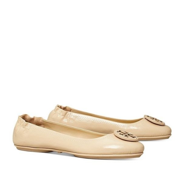 Women's Minnie Double T Travel Leather Ballet Flats