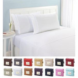 1800 count deep pocket 4 piece bed sheet set - 12 colors available in all sizes