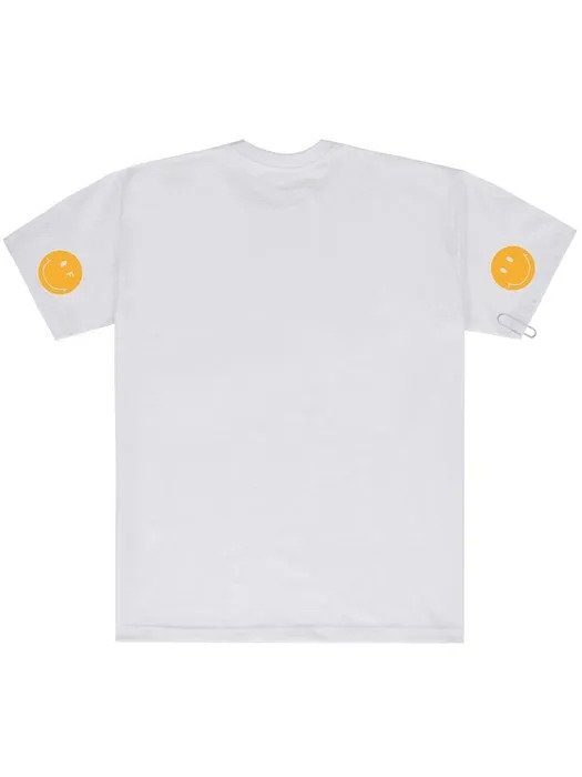 Elbow Dot White Clip Short Sleeve T-shirt_White