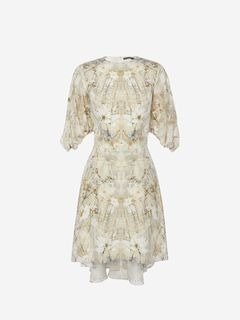 Women's Ivory Mix Pale Ophelia Mini Dress | Alexander McQueen