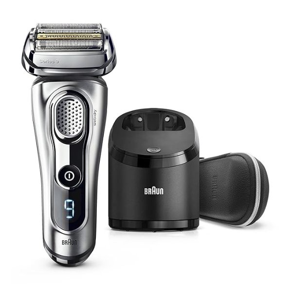 Series 9 Men's Electric Foil Shaver with Wet & Dry Integrated Precision Trimmer & Rechargeable and Cordless Razor with Clean&Charge Station, 9291cc
