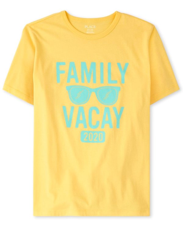 Unisex Adult Matching Family Short Sleeve 'Family Vacay 2020' Graphic Tee