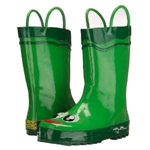 Western Chief Boys Waterproof Printed Rain Boot with Easy Pull On Handles