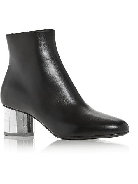 florrie womens leather metallic ankle boots