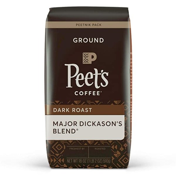 , Dark Roast Ground Coffee - Major Dickason's Blend 18 Ounce Bag