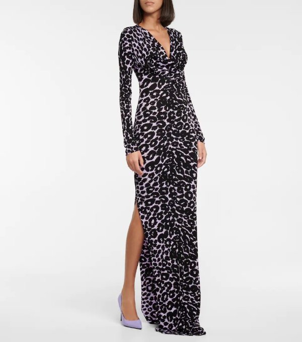 Exclusive to Mytheresa – Leopard-print gown