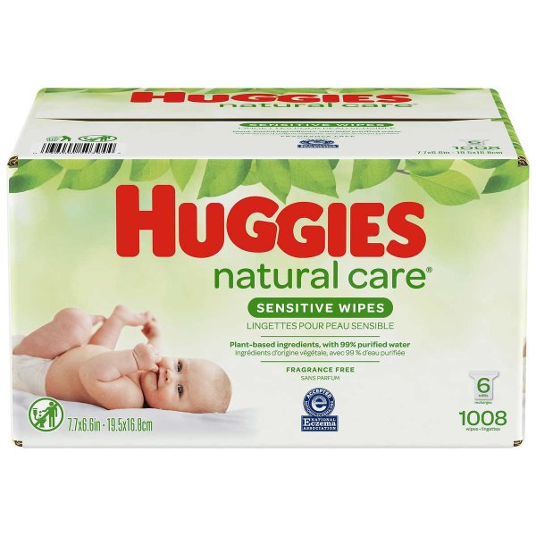 Natural Care Sensitive Baby Wipes, Unscented, 6 Refill Packs, 1008 Wipes