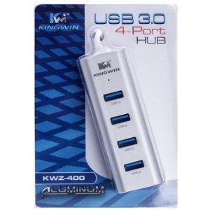 KingWin Aluminum 4-Port USB 3.0 Hub (KWZ-400)