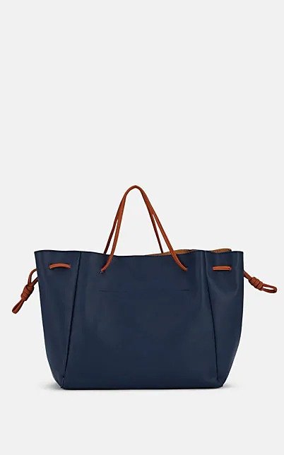 Knot-Drawcord Leather Tote Bag Knot-Drawcord Leather Tote Bag