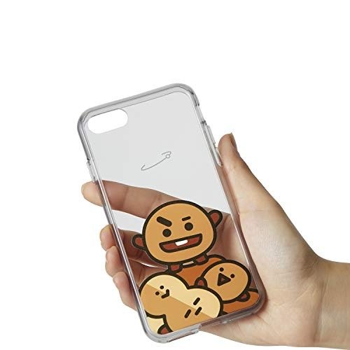 Official Merchandise by Line Friends - SHOOKY Character Clear Case for iPhone 8 Plus/iPhone 7+, Brown