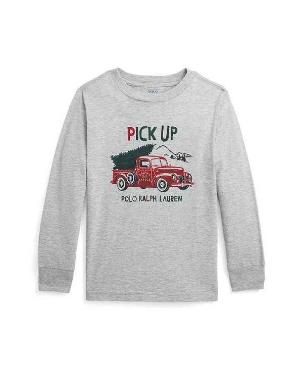 Toddler and Little Boys Long-Sleeve Graphic T-shirt