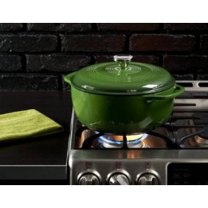 Lodge Color EC6D63 Enameled Cast Iron Dutch Oven, Emerald Green, 6-Quart