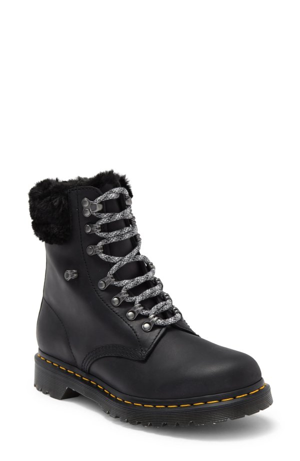 1460 Serena Faux Fur Lined Lug Sole Boot