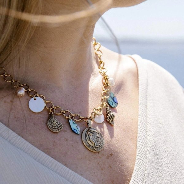 Beach Treasure Multi-Charm Necklace