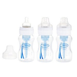 Dr. Brown's 大口径婴儿塑料奶瓶8盎司3个装