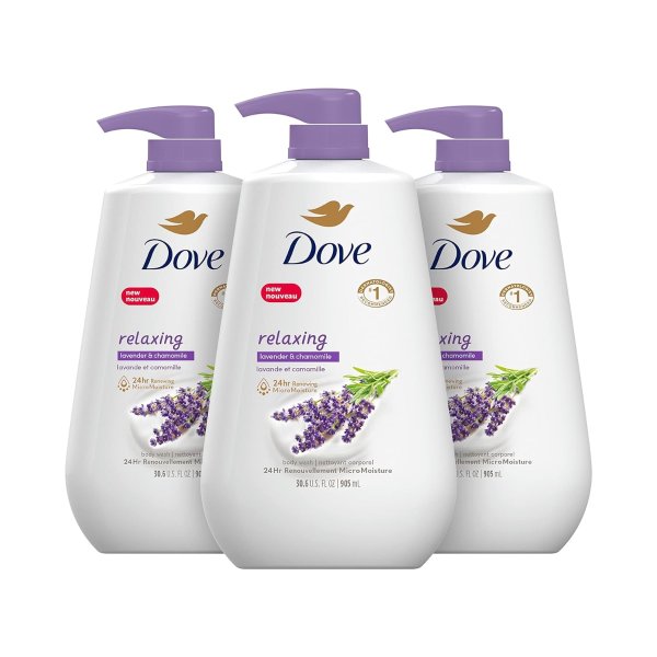 Dove 薰衣草沐浴大瓶3瓶装热卖 每瓶仅$5.6 限部分用户