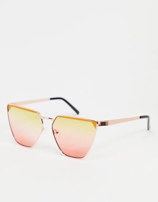 sunglasses in gold with ombre lens 