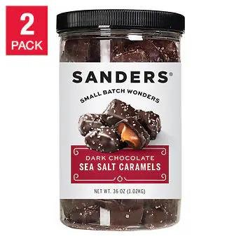 Sanders 黑巧克力海盐焦糖36oz 2瓶