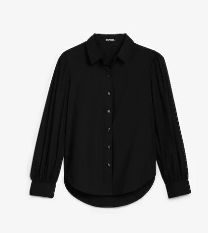 Puff Sleeve Button-up Shirt