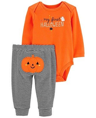 Baby Neutral First Halloween Bodysuit and Pant Set, 2 Piece