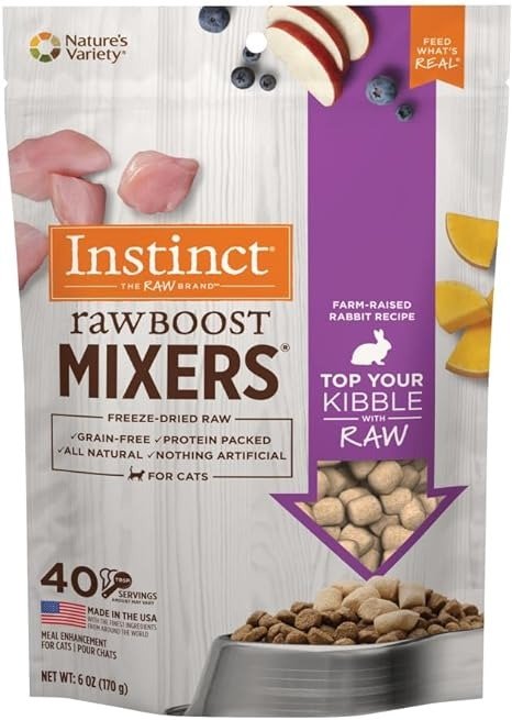 Instinct Raw Boost Mixers Freeze Dried Raw Cat Food Topper, Grain Free Cat Food Topper